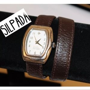 Silpada Wrap ⭐️Watch🌟Retired Brown Leather (Smoke Free Home)